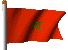 Animated waving Morocco flag on pole